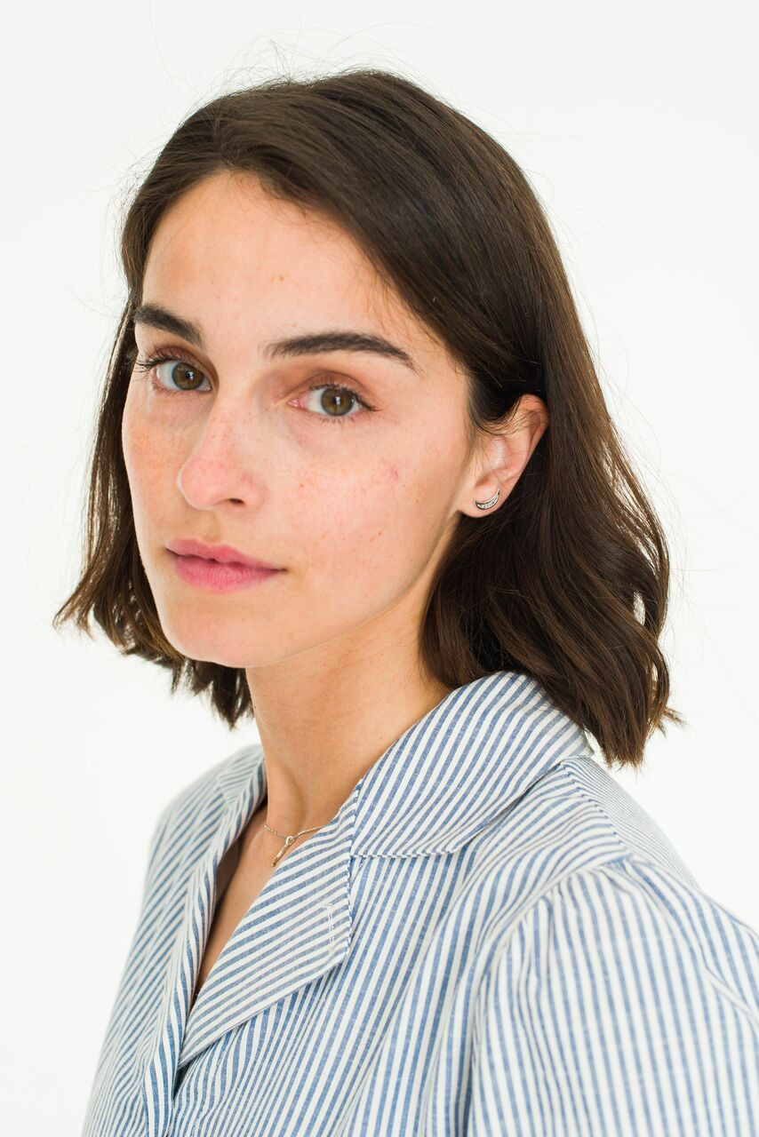 Moon Studs, Sterling Silver