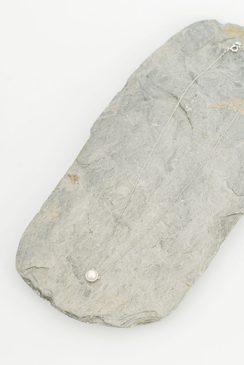 Nelliana Pearl Necklace, Sterling Silver