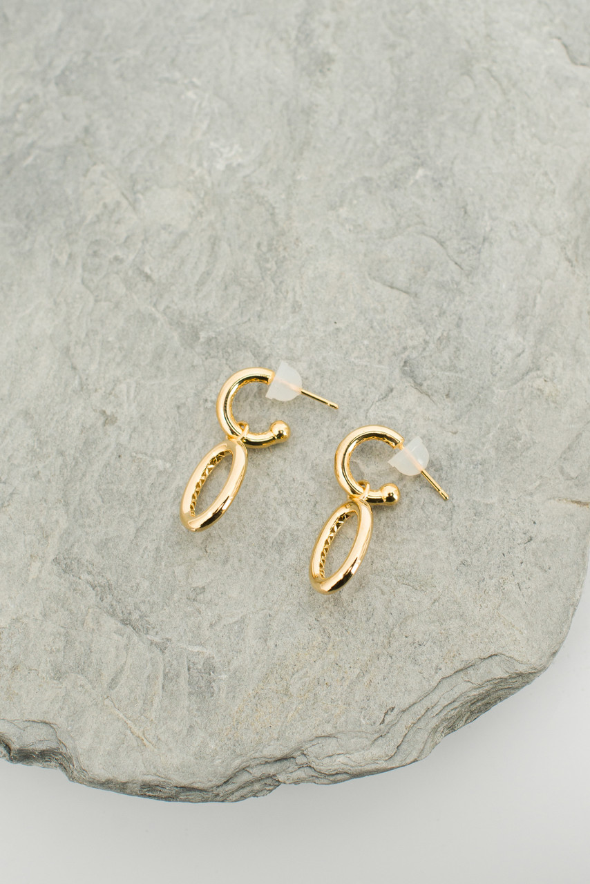 Rose Daily Simple Earrings, 14K Gold Plated