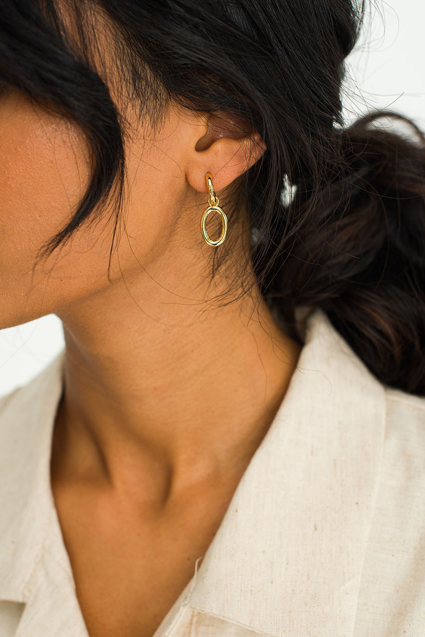 Rose Daily Simple Earrings, 14K Gold Plated