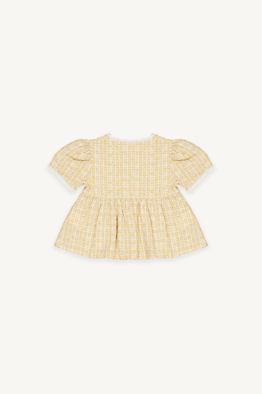 Mini Olive | Embroidery Tunic Blouse, Camel