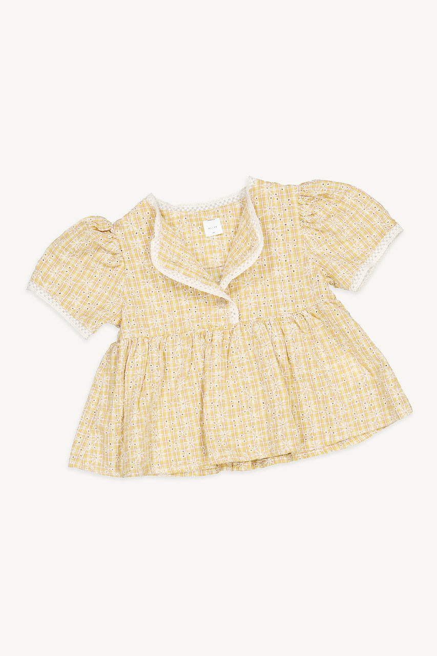 Mini Olive | Embroidery Tunic Blouse, Camel