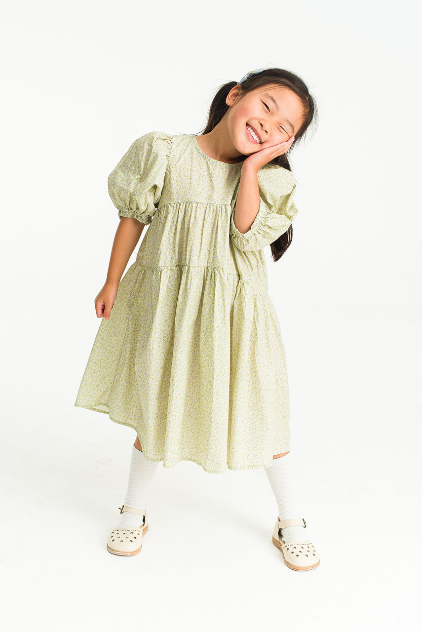 Mini Olive | Blossom Dress, Mint