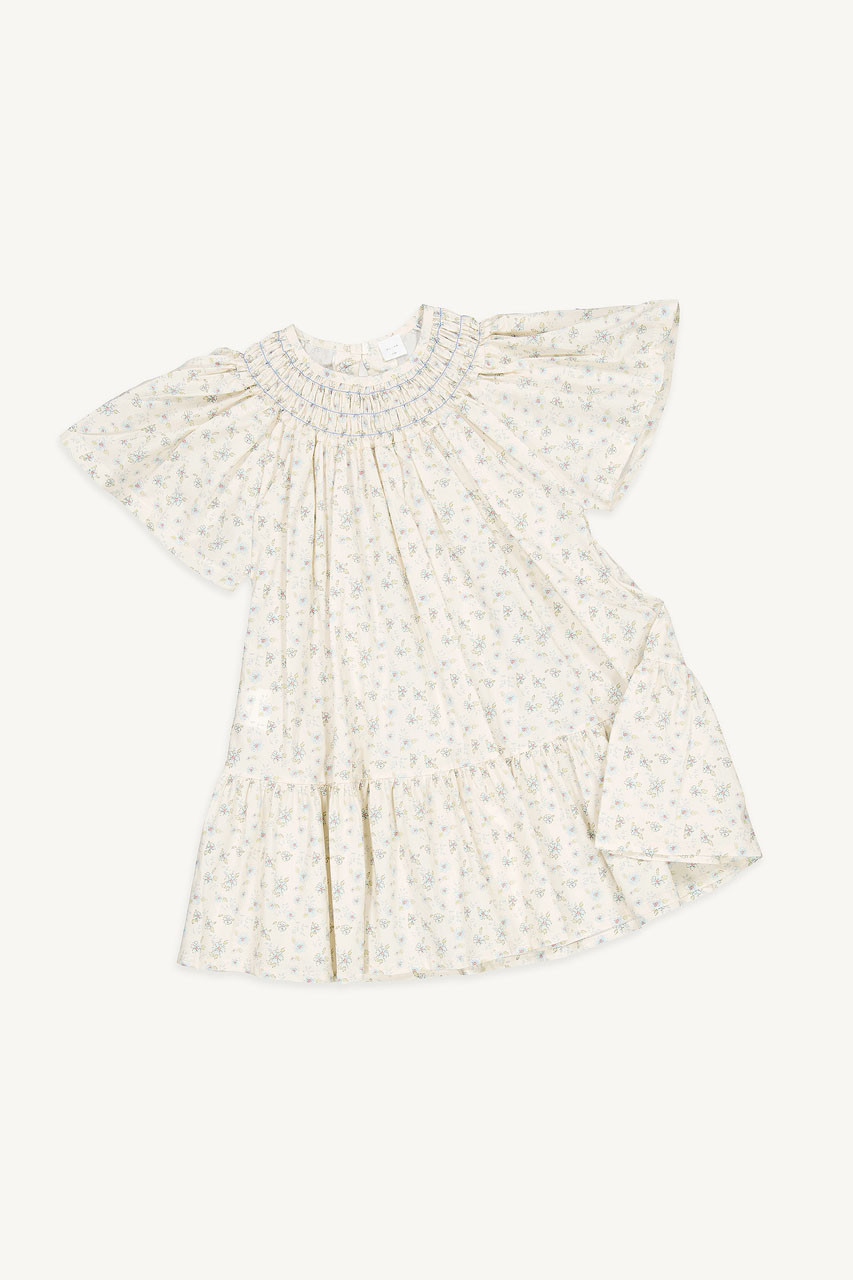 Mini Olive | Jane Flower Dress, Blue