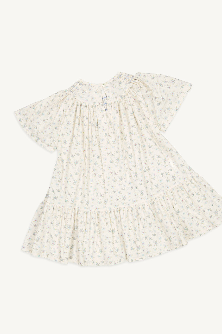Mini Olive | Jane Flower Dress, Blue
