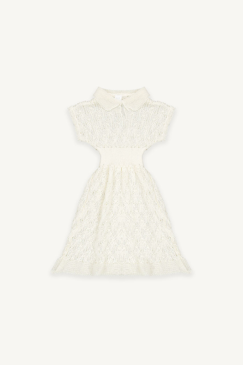 Mini Olive | Summer Knitted Dress, Ivory
