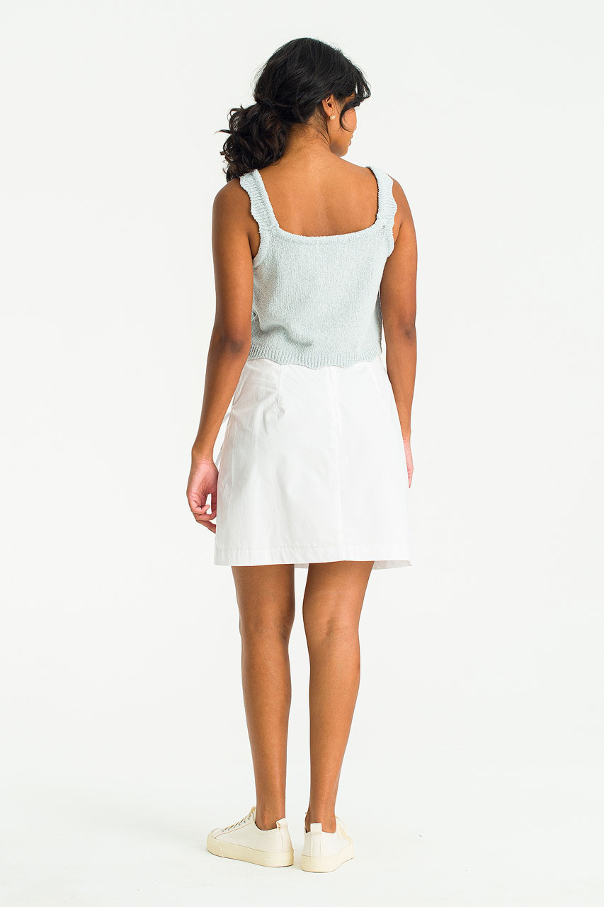 Knitted Crop Vest, Blue