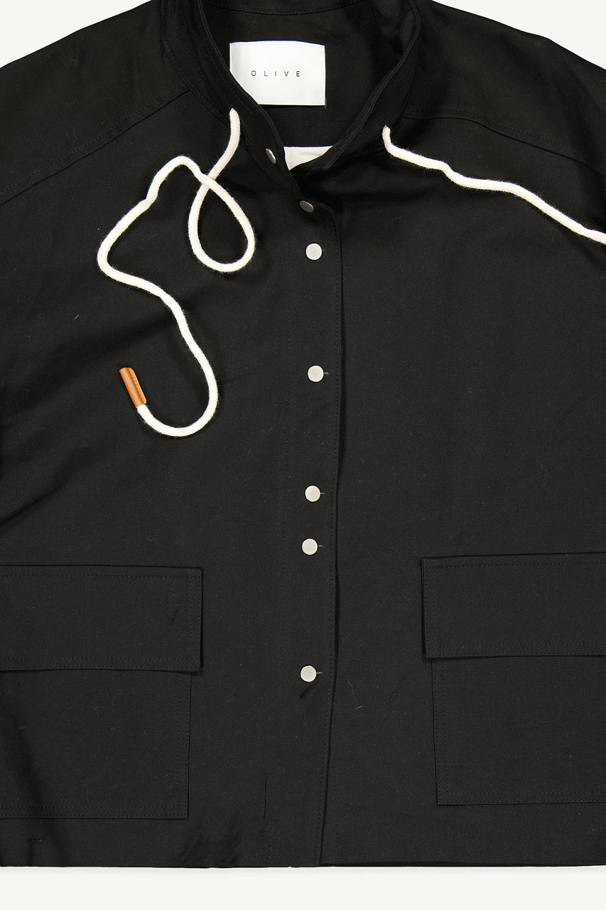 Soya Cotton Field Jacket, Black