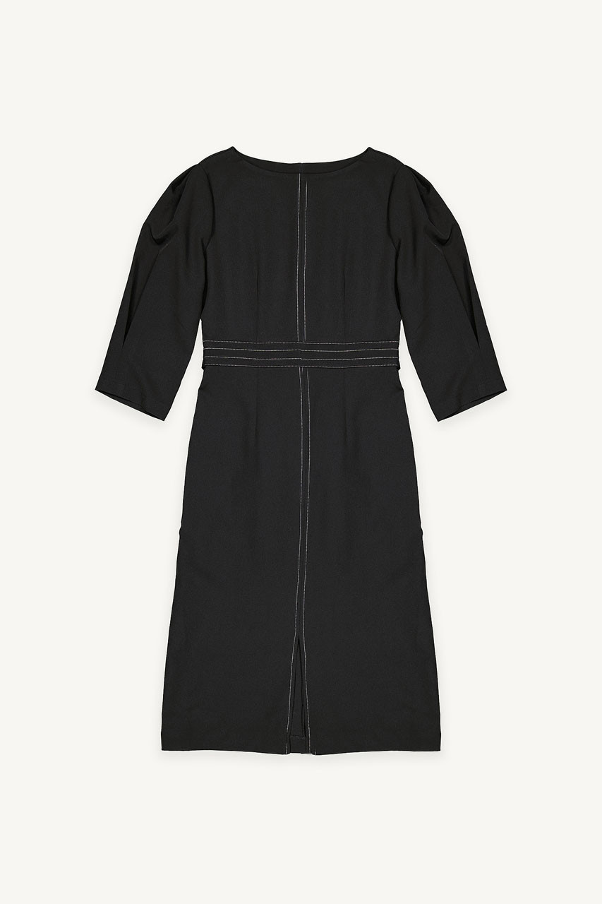 Roana Stitch Detail Dress, Navy