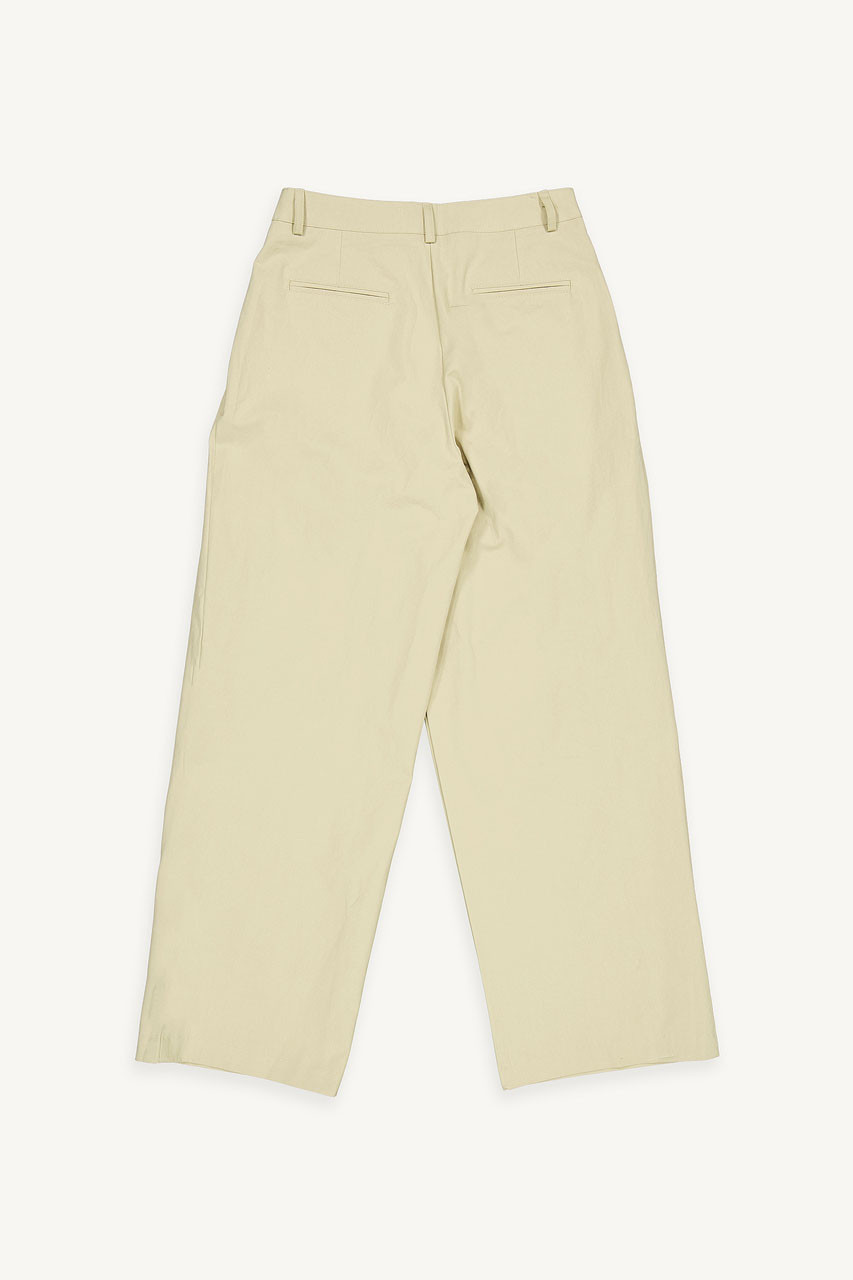 Rona Pintuck Wide Pants, Beige