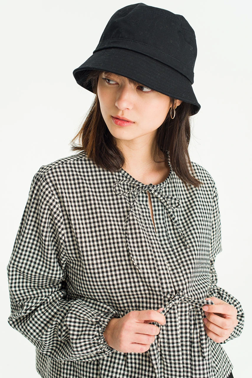 Takako Ribbon Blouse, Gingham
