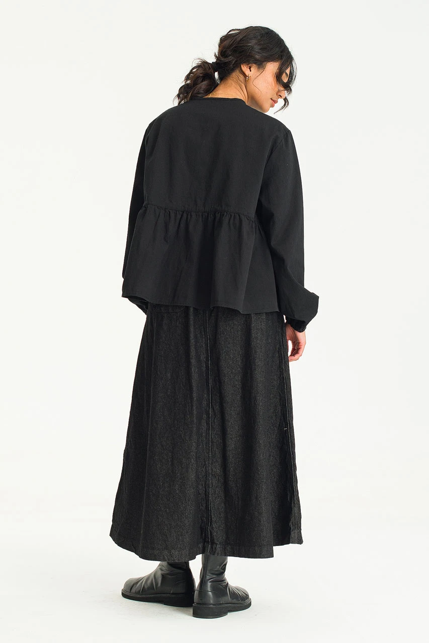 Takako Ribbon Blouse, Black