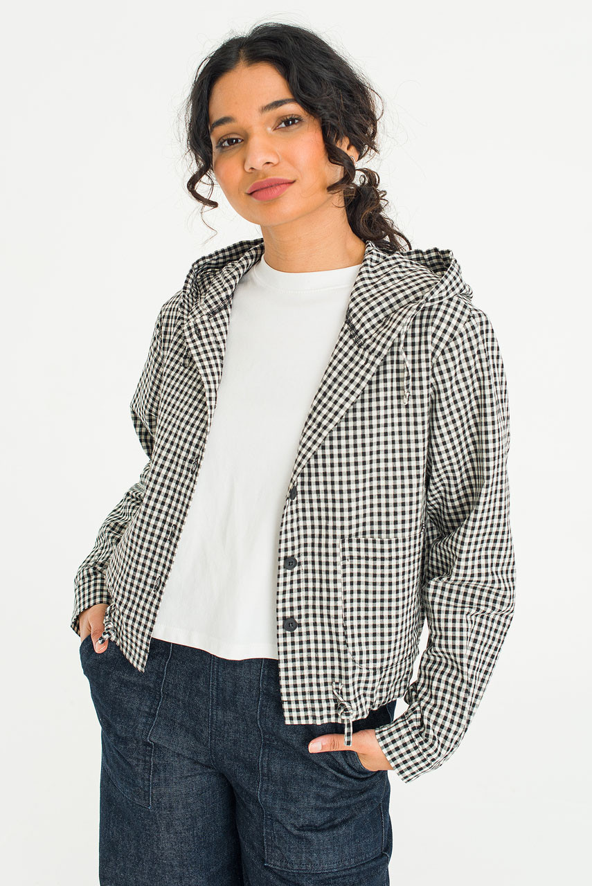 Maple Gingham Hood, Black