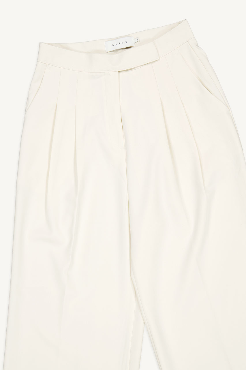 Two Tuck Slacks, Ivory