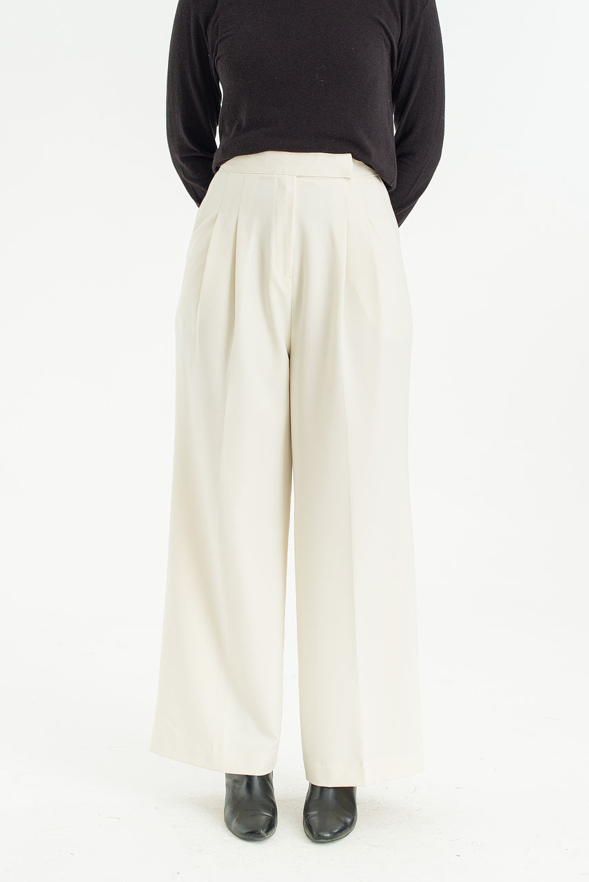 Two Tuck Slacks, Ivory