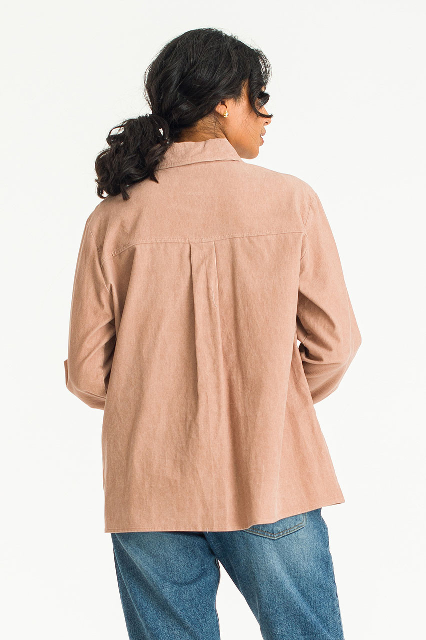 Twin Pocket Cotton Shirt, Pink