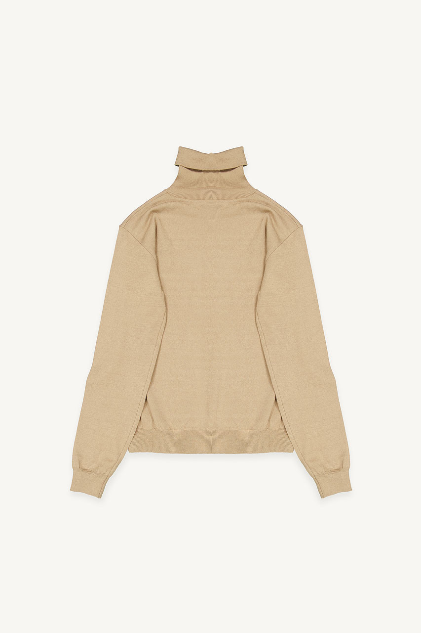 Mona Roll Neck Jumper, Beige