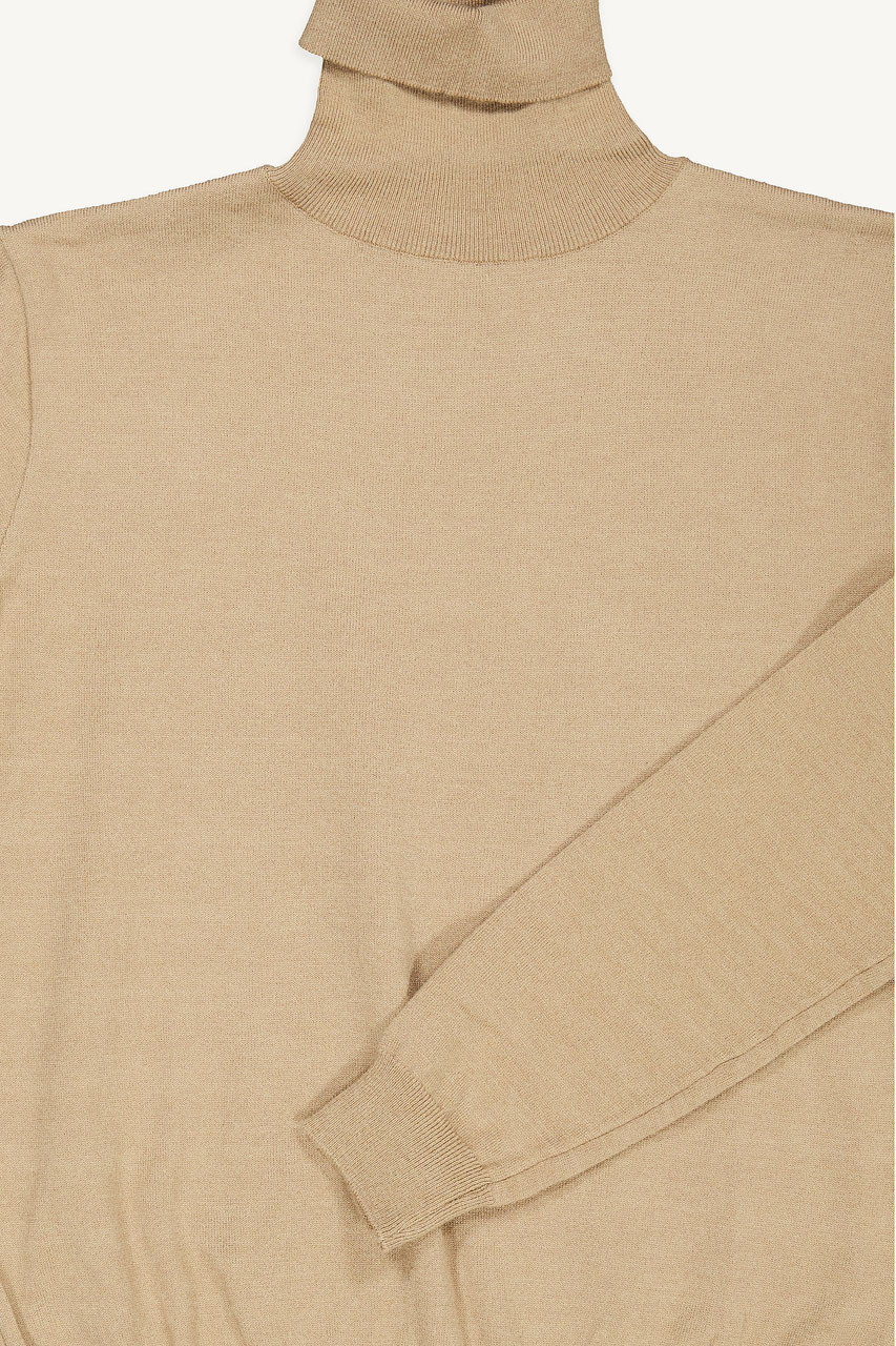 Mona Roll Neck Jumper, Beige