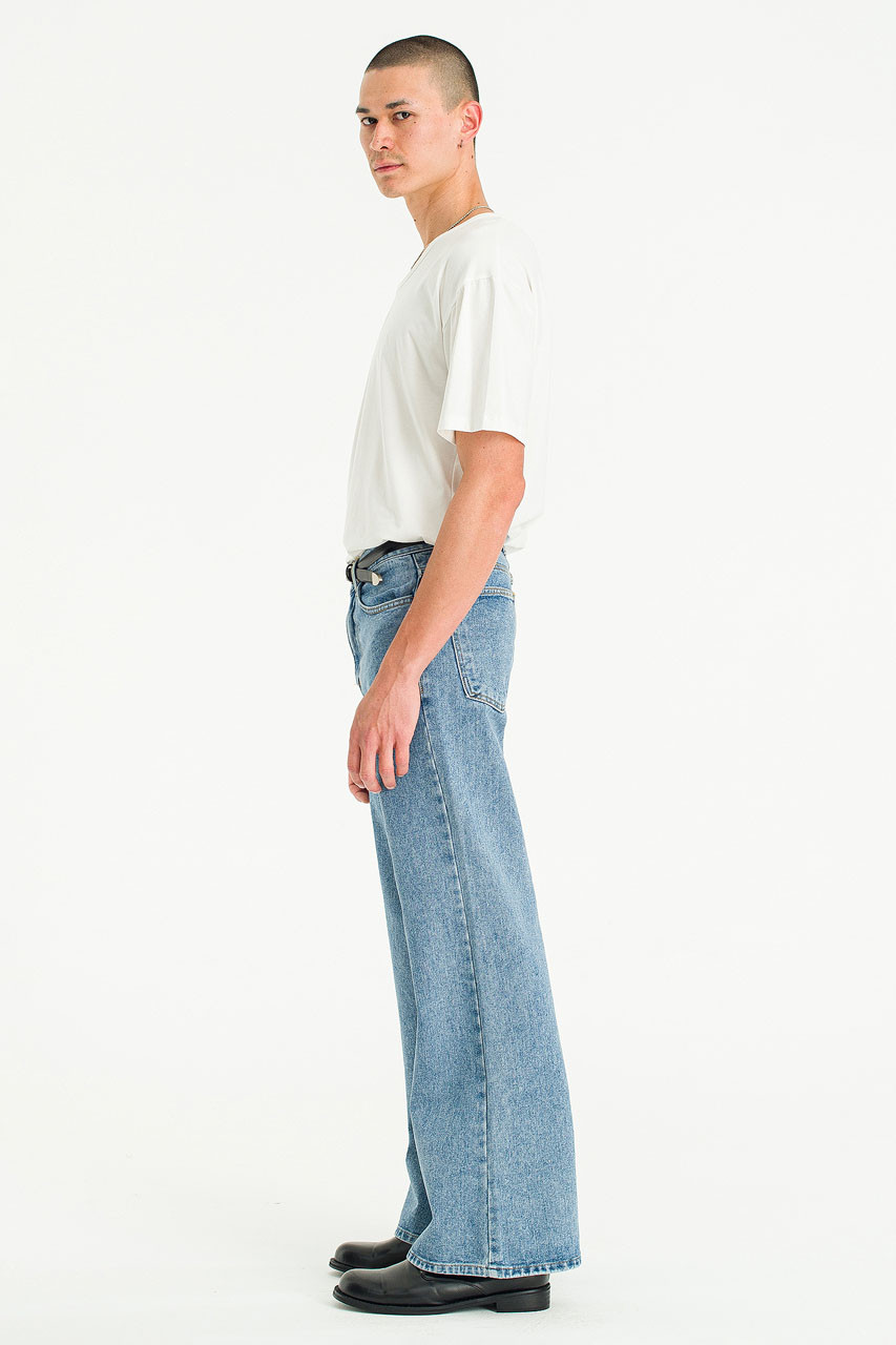 Menswear | Wide Bootcut Jeans, Light Blue