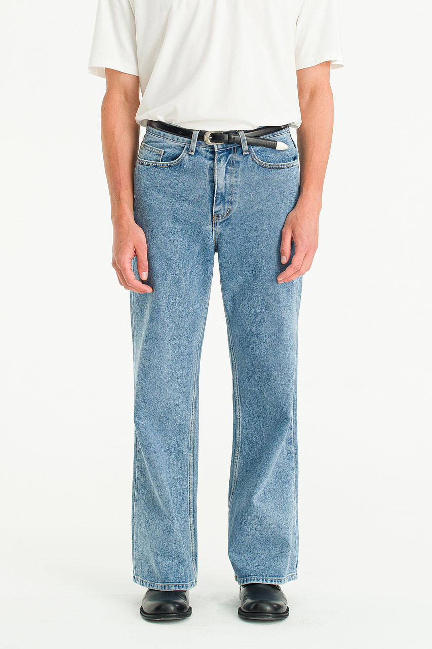 Menswear | Wide Bootcut Jeans, Light Blue