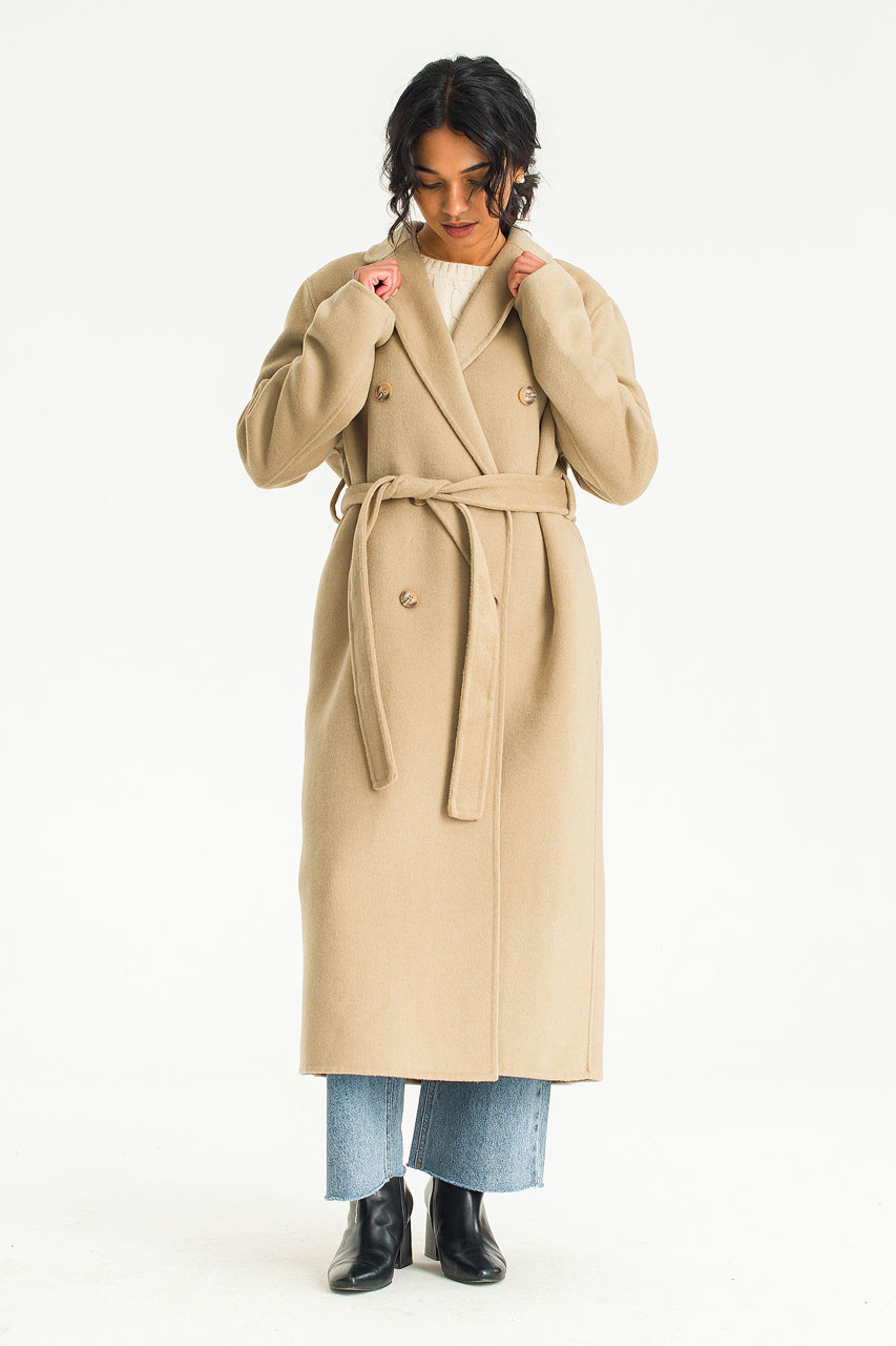 Herst Semaless Robe Coat, Khaki Beige