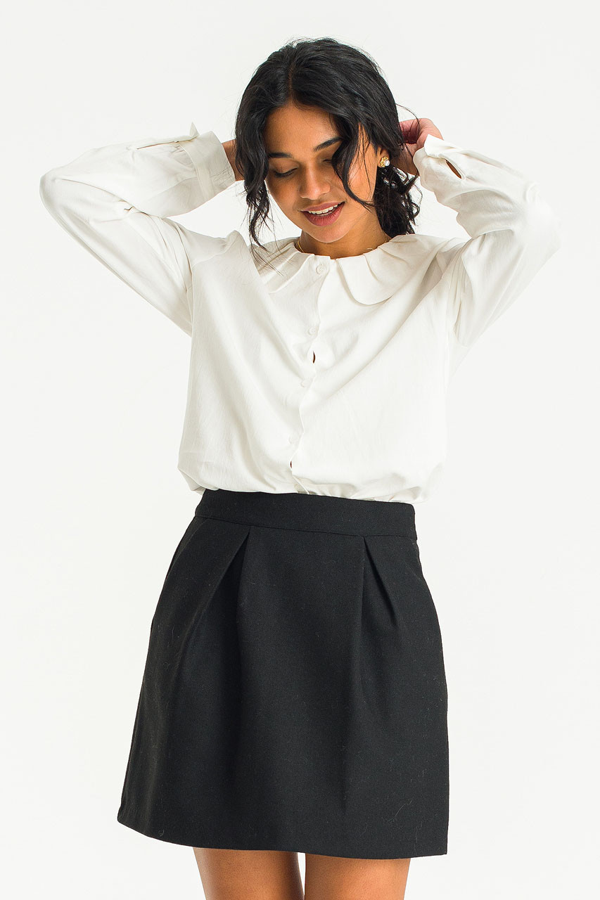 Giselle Collar Blouse, Ivory