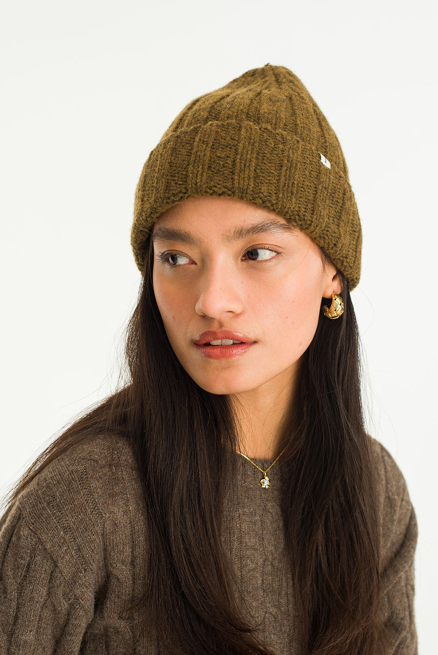 Aki Wool Beanie, Olive