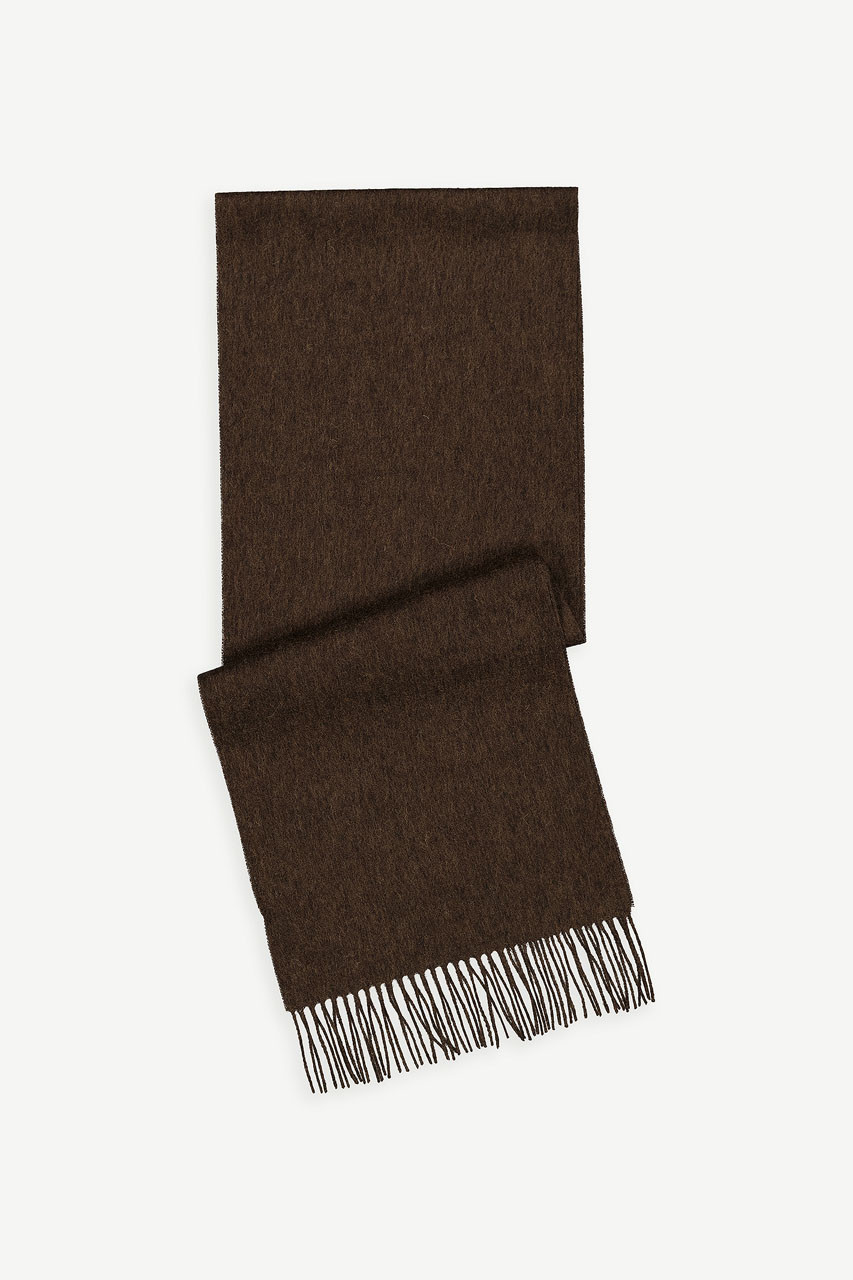 Aki Mini Wool Scarf, Wood