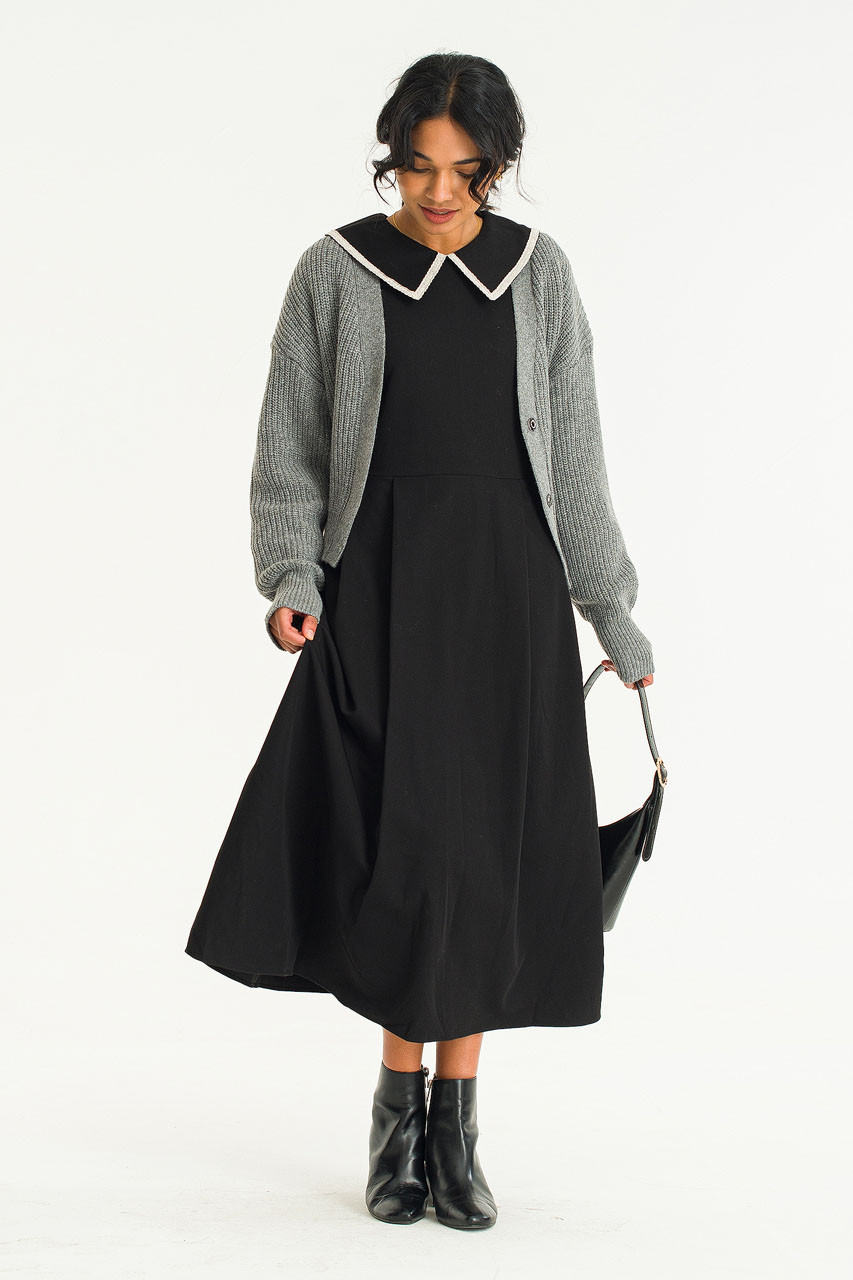 Hikiri Belted Cardigan, Grey