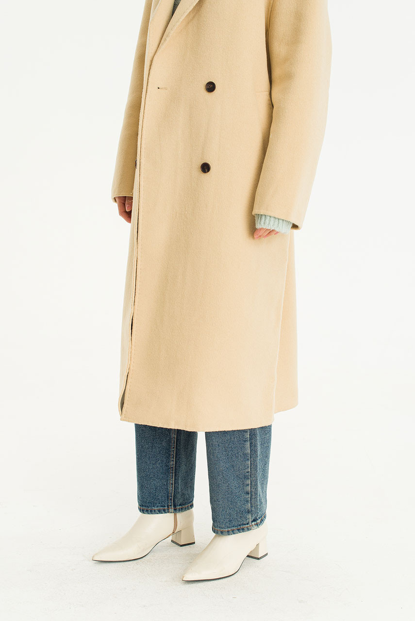Jay Seamless Long Coat, Mustard
