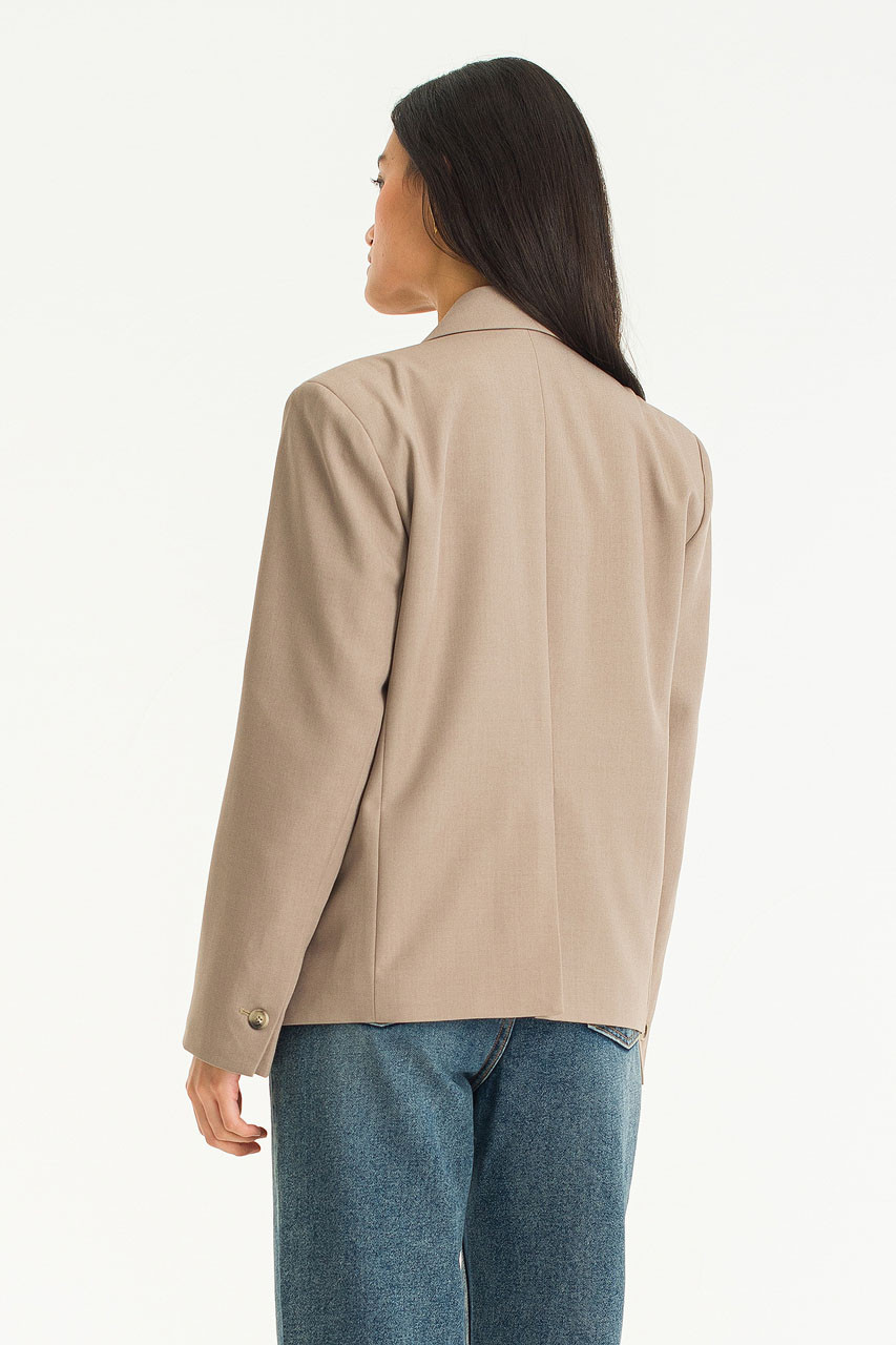 Himari Three Button Jacket, Mocha