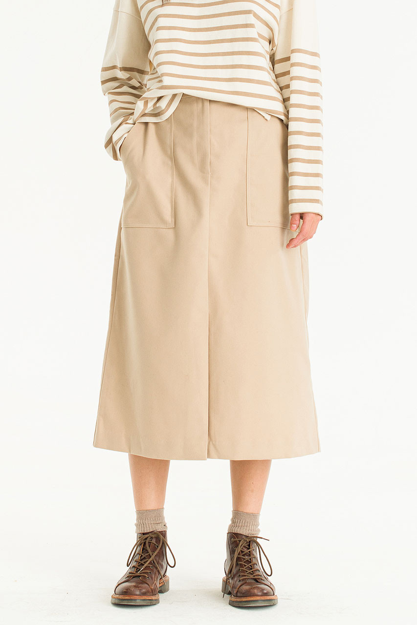 Hanako Cotton Skirt, Beige