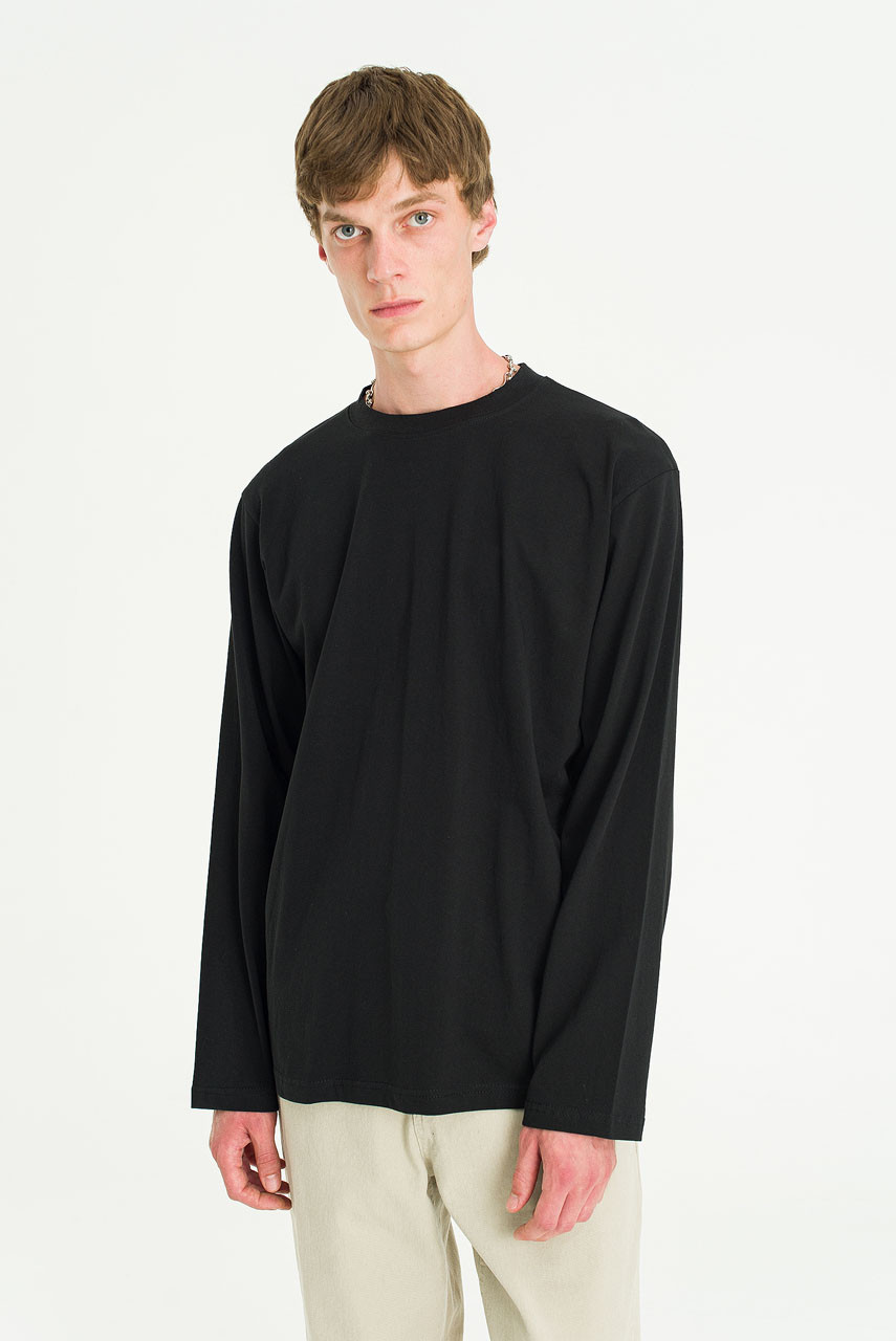 Menswear | Pale Long Sleeve Tee, Black