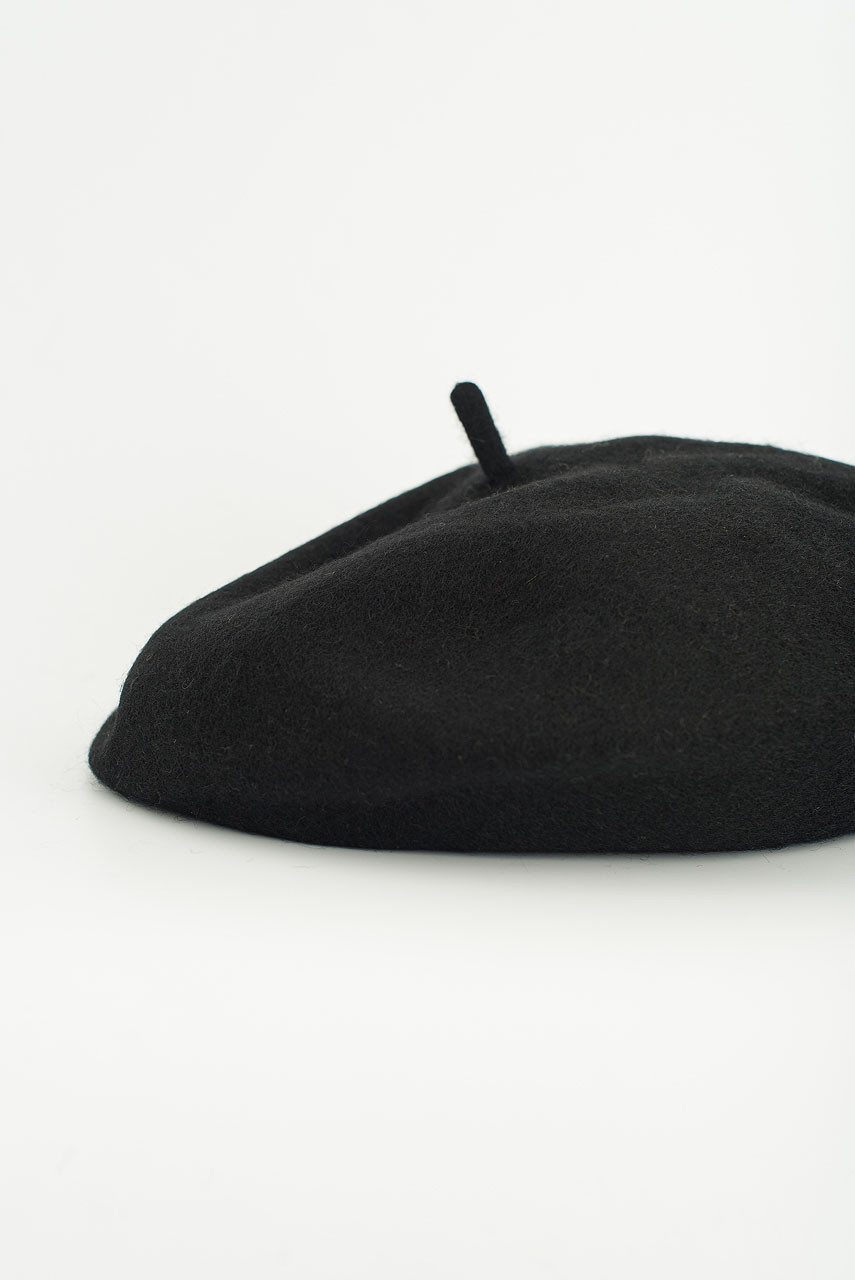 Wool Beret, Black