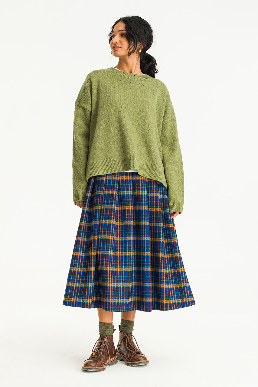 Boucle Round Neck Jumper, Pear