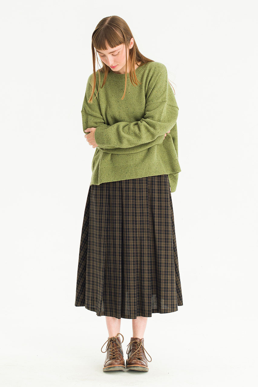 Boucle Round Neck Jumper, Pear