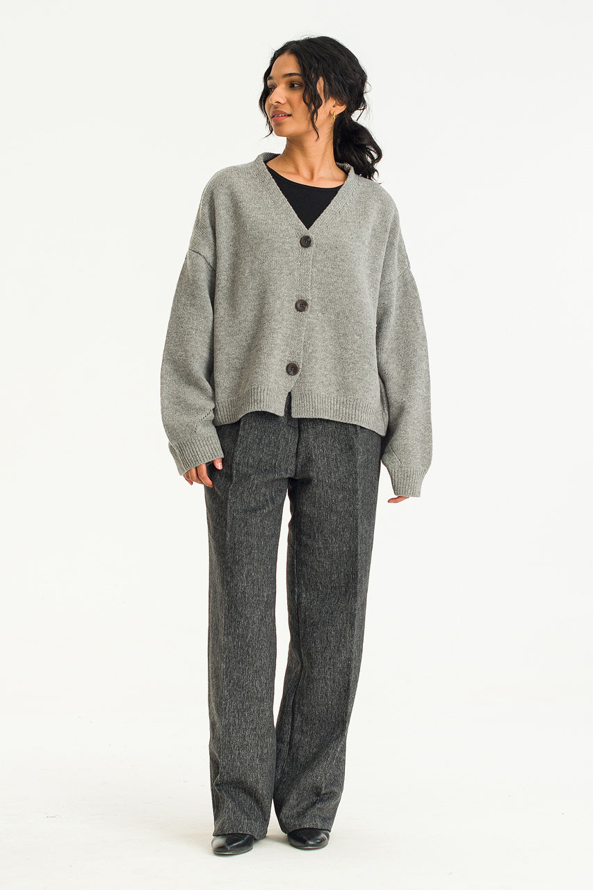 Olivia Chunky Cardigan, Grey