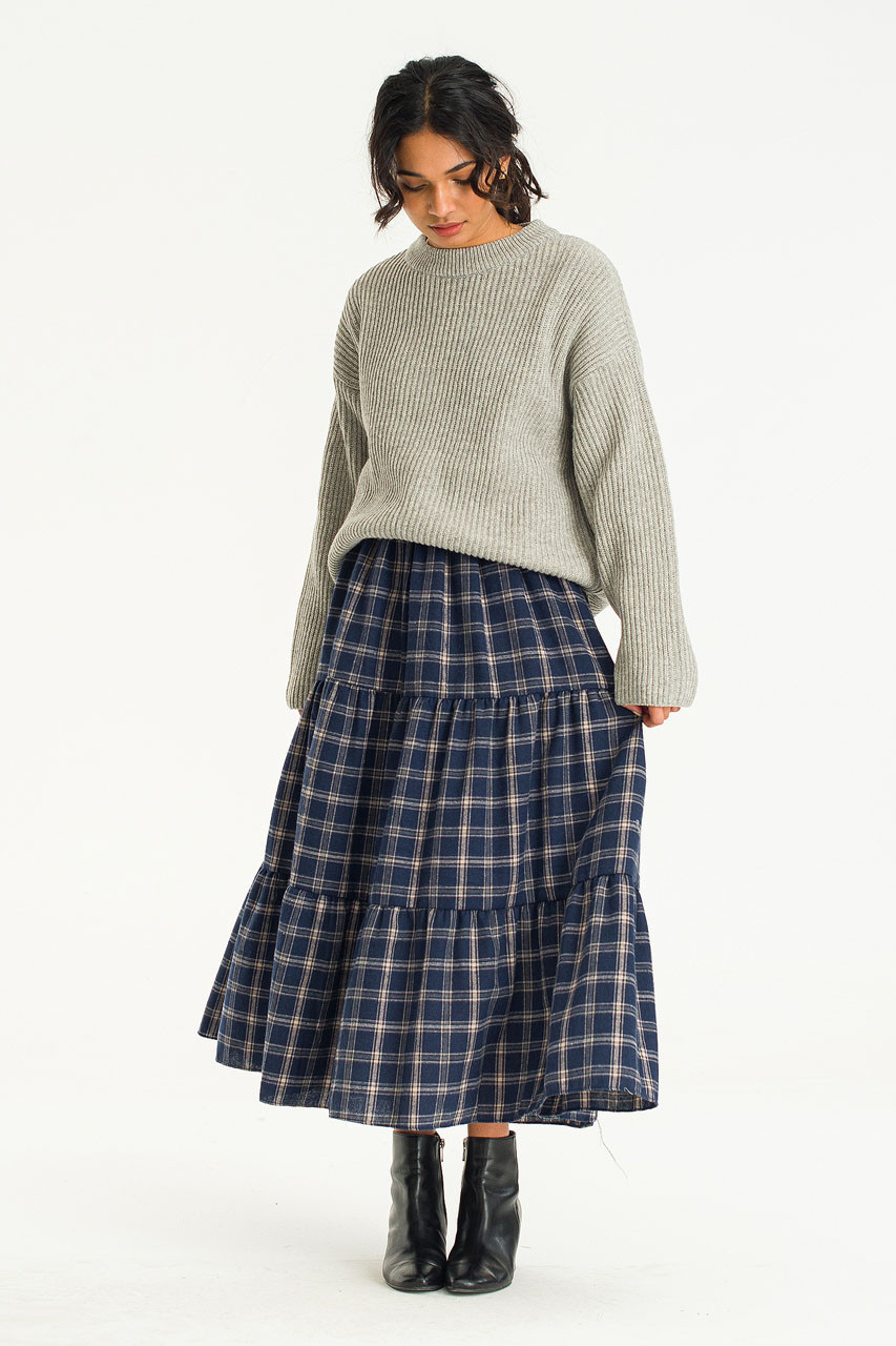 Joelle Boxy Ribbed Jumper, Grey