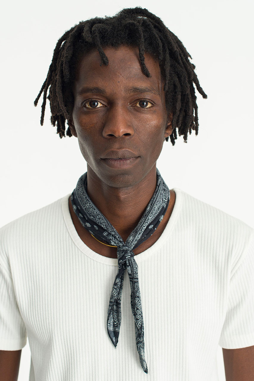 Menswear | Small Paisley Scarf, Black