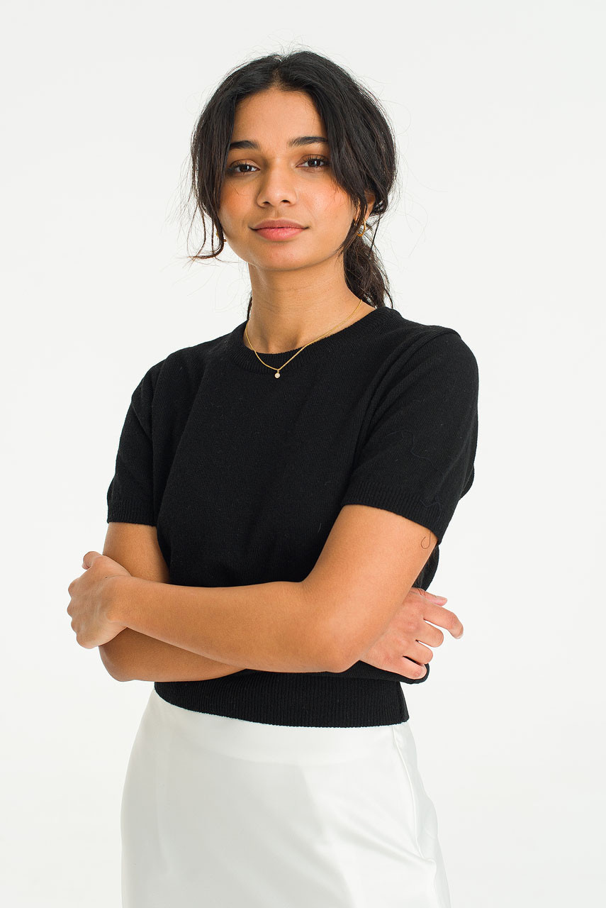 Dolores Jumper Cardigan Set, Black