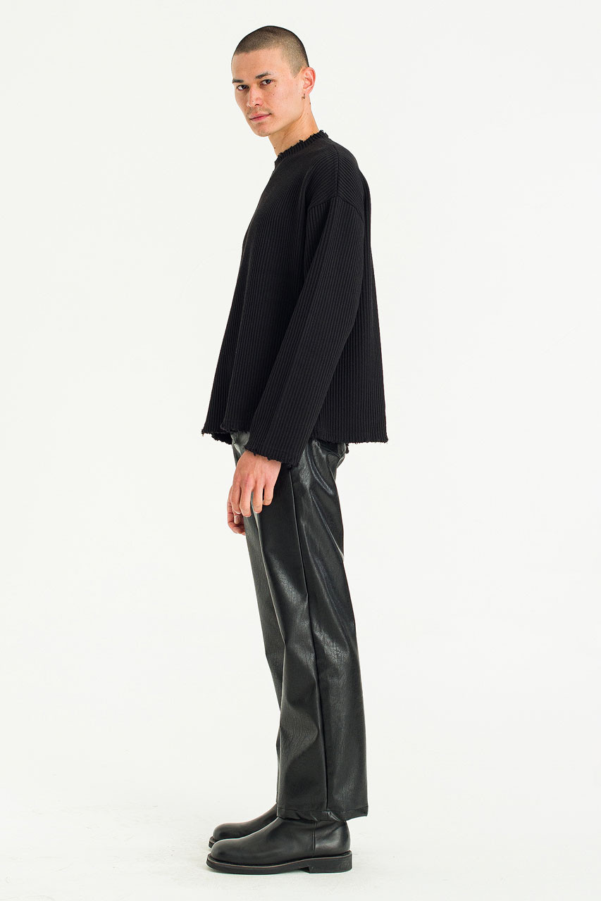 Menswear | Distressed Rib Knit, Black