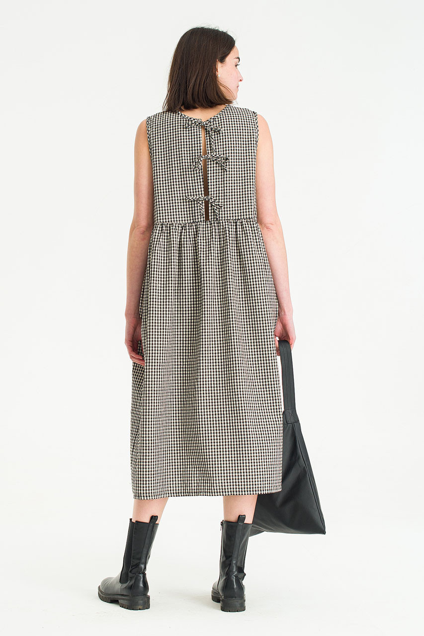 Faye Ribbon Back Dress, Gingham