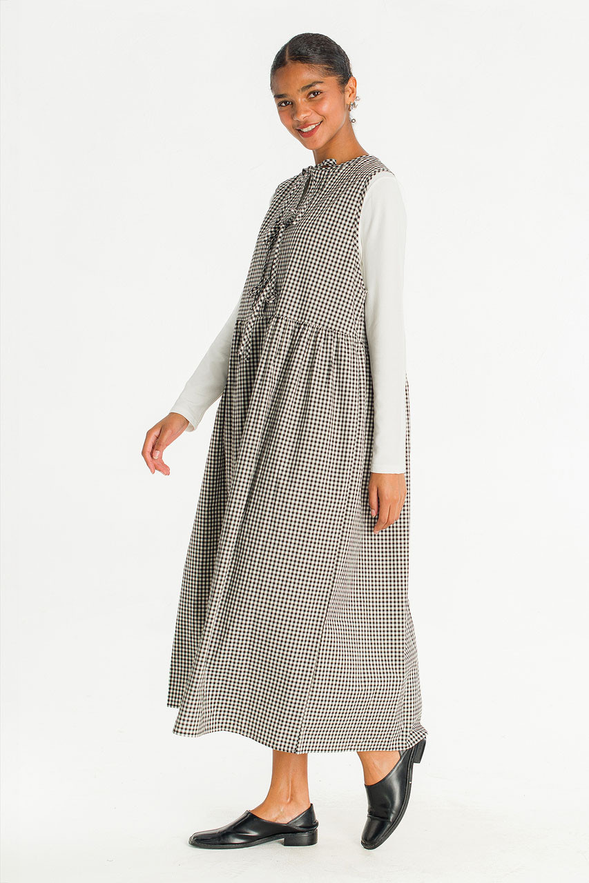 Two Way Faye Ribbon Back Dress, Gingham