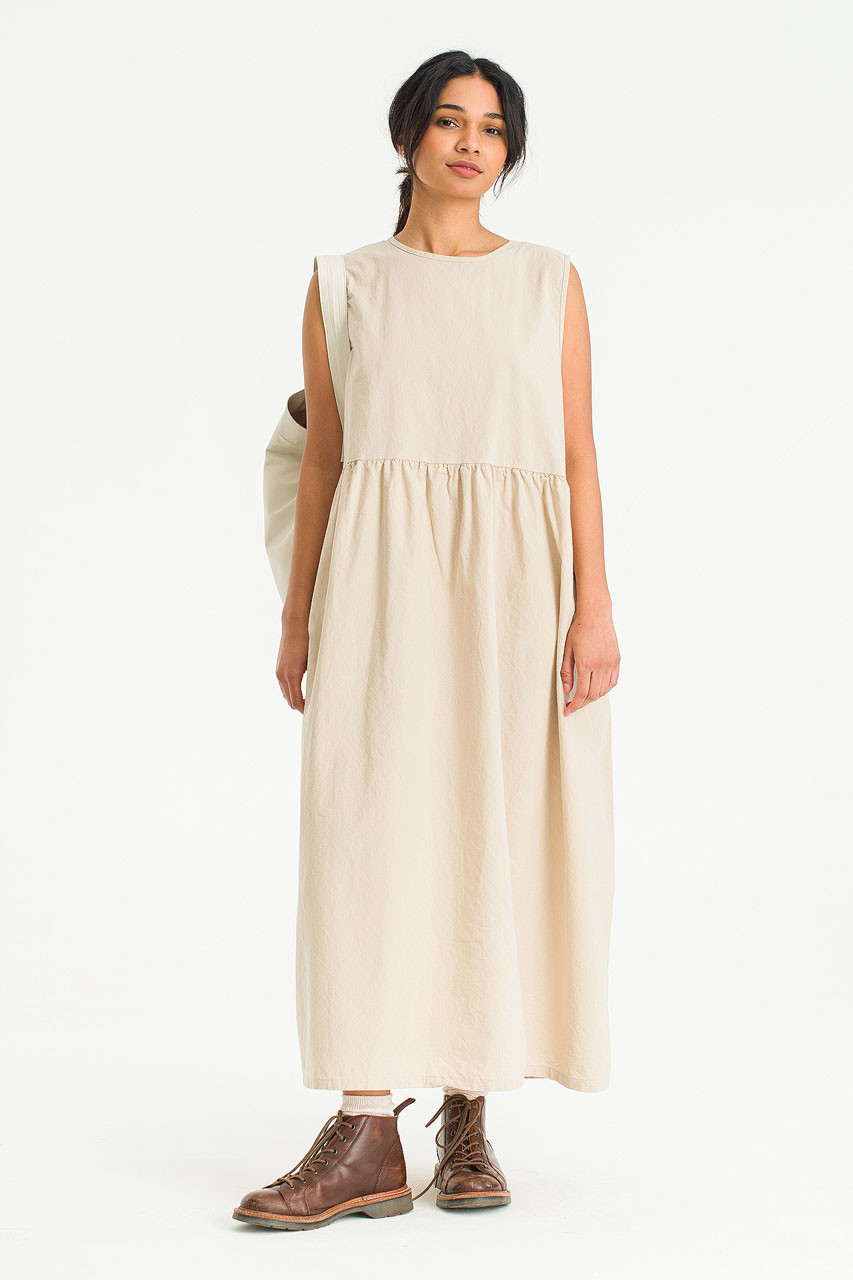 Faye Ribbon Back Dress, Beige