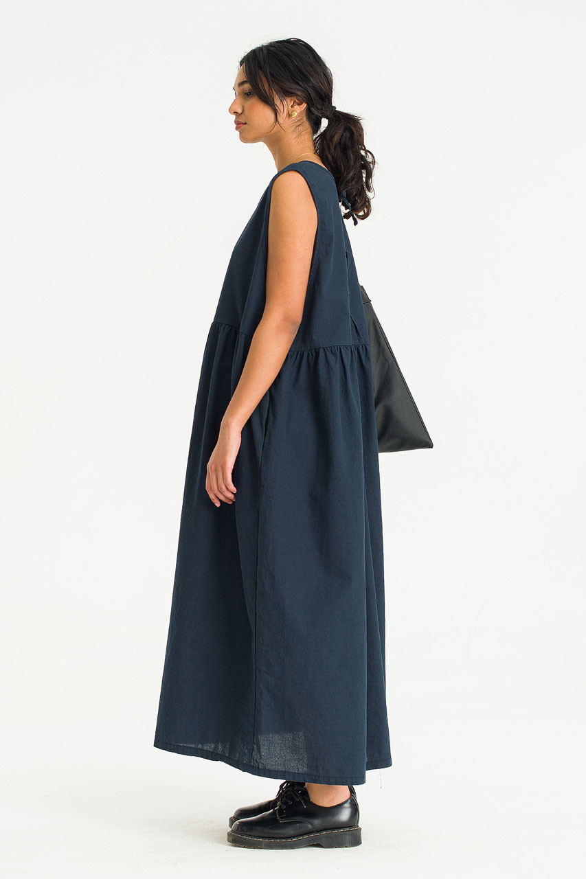 Faye Ribbon Back Dress, Navy