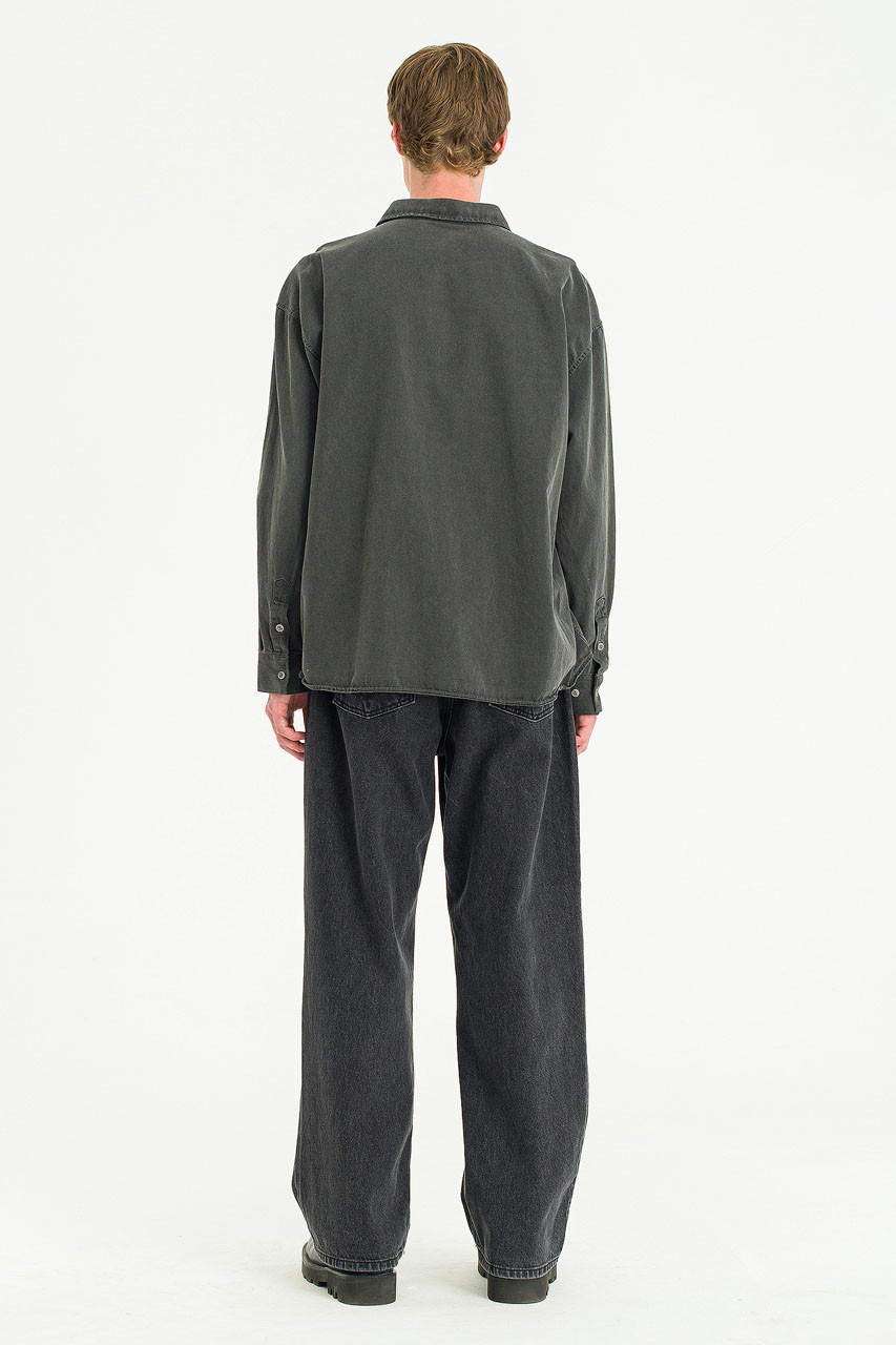 Menswear | Overdyed Shirt, Charcoal 