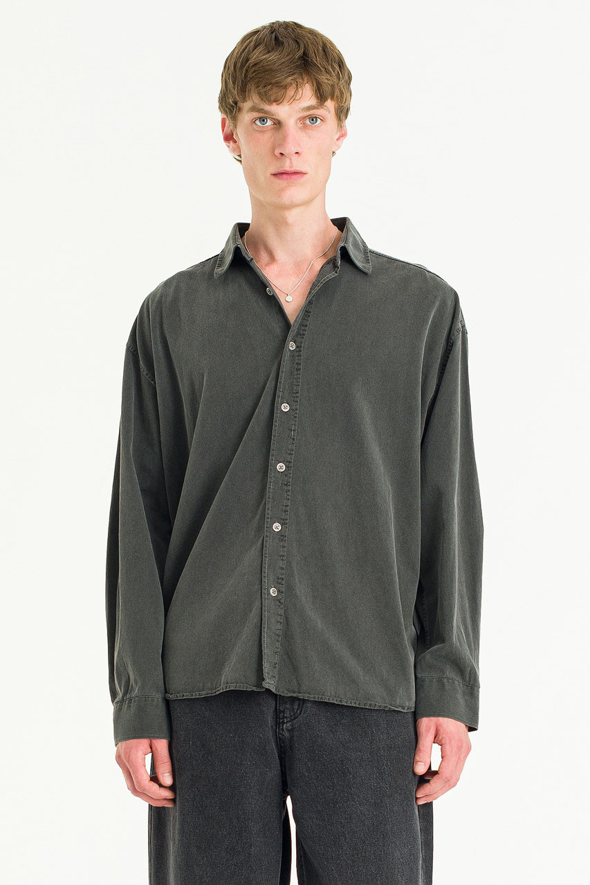 Menswear | Overdyed Shirt, Charcoal 