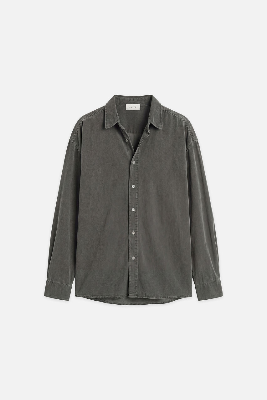 Menswear | Overdyed Shirt, Charcoal