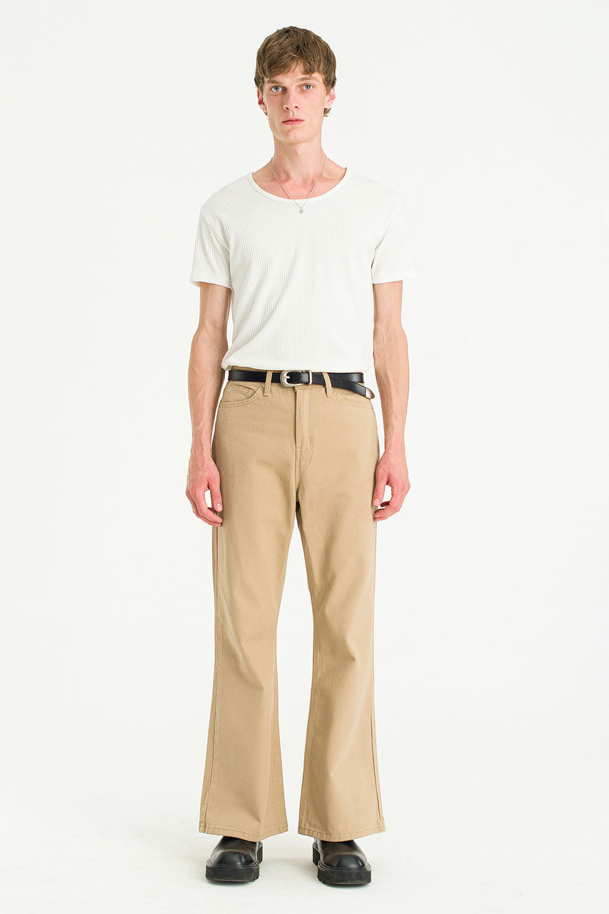 Menswear | Fitted Rib Tee, White