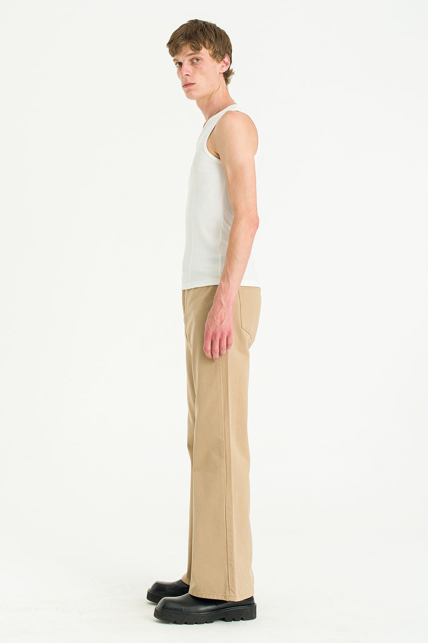 Menswear | Fitted Rib Vest, White